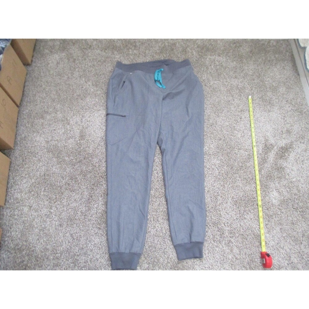FIGS Technical Collection Scrub Pants L/T Graphite Solid Polyester Blend